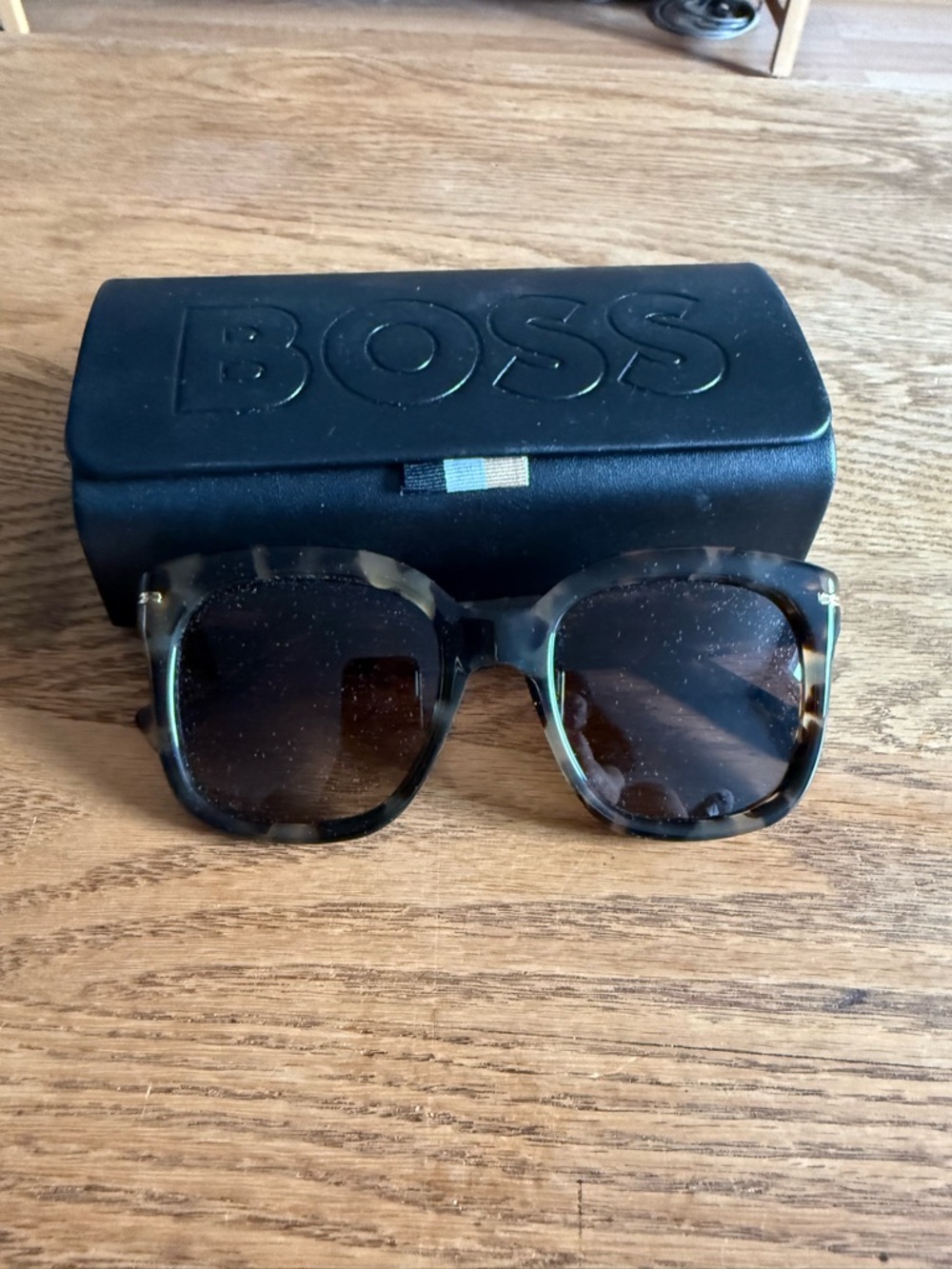 BOSS Tortoiseshell Sunglasses with Brown Lenses